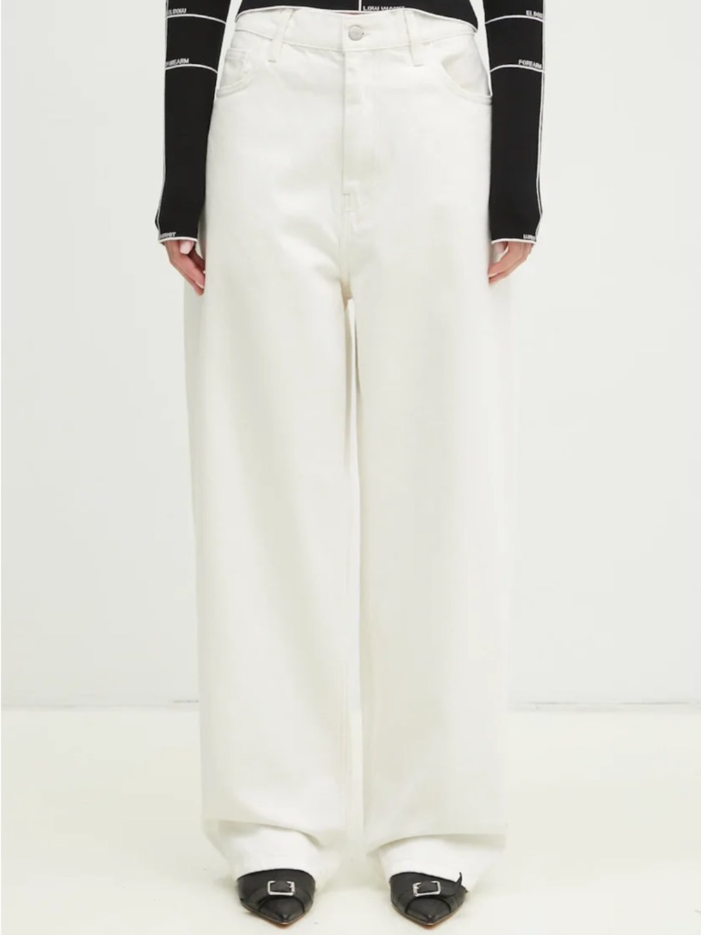 🌟CARHARTT🌟 WIP WIDE LEG COTTON STRETCH CARPENTER PANT WHITE SZ 26